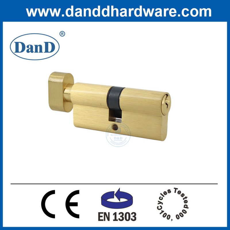 EN1303 High Security Euro Profile Side Knob One Side Key Lock Cylinder-DDLC004-70mm-SB