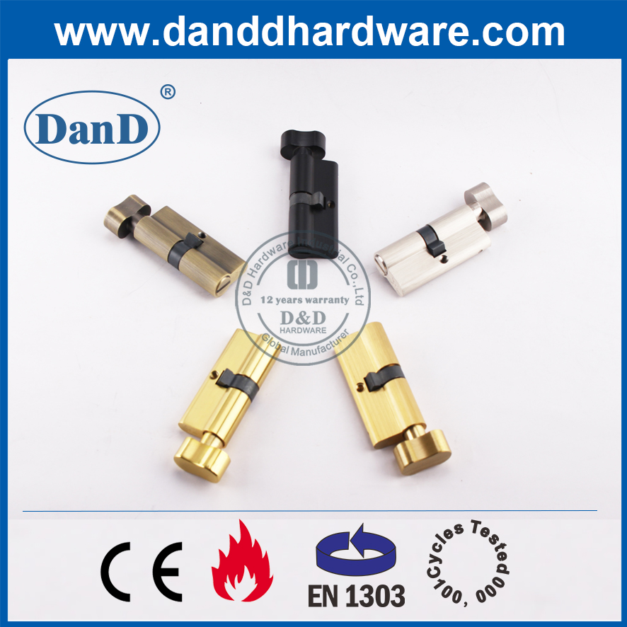 CE EN1303 Brass Mortice Door Lock Single Core Cylinder with Turn-DDLC002