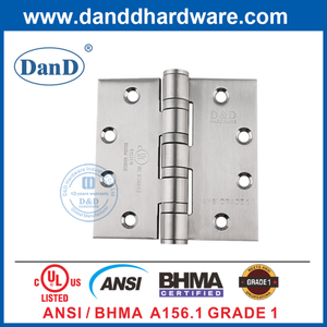 SUS304 UL ANSI Grade 1 Silver Heavy Duty Exterior Door Hinges- DDSS001-ANSI-1-4.5x4.5x4.6
