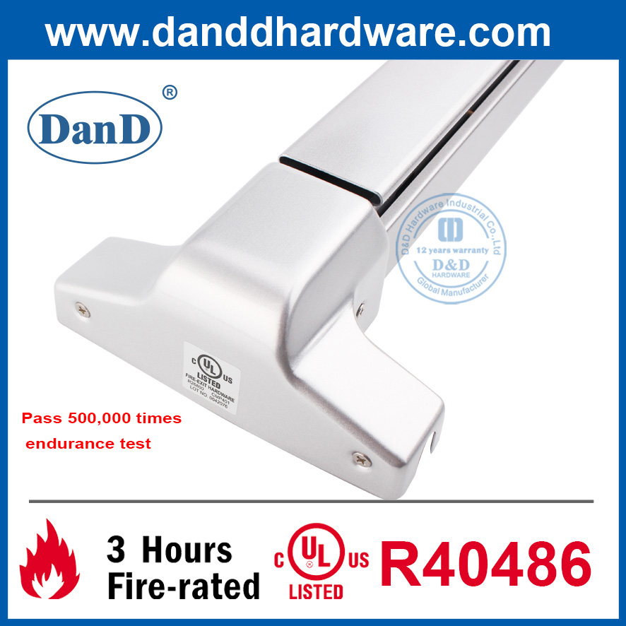 UL ANSI Grade 1 SS304 Vertical Rod Emergency Exit Door Push Bar-DDPD004