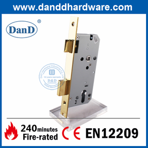 CE High Security SS304 Polished Brass Mortise Fire Entry Door Lock -DDML009