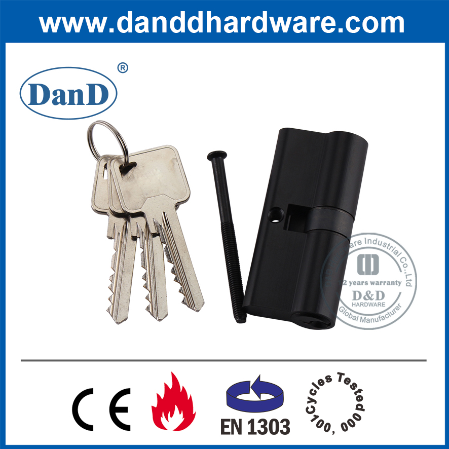 BS EN1303 Euro Black Brass Commercial Door Lock Cylinder-DDLC003