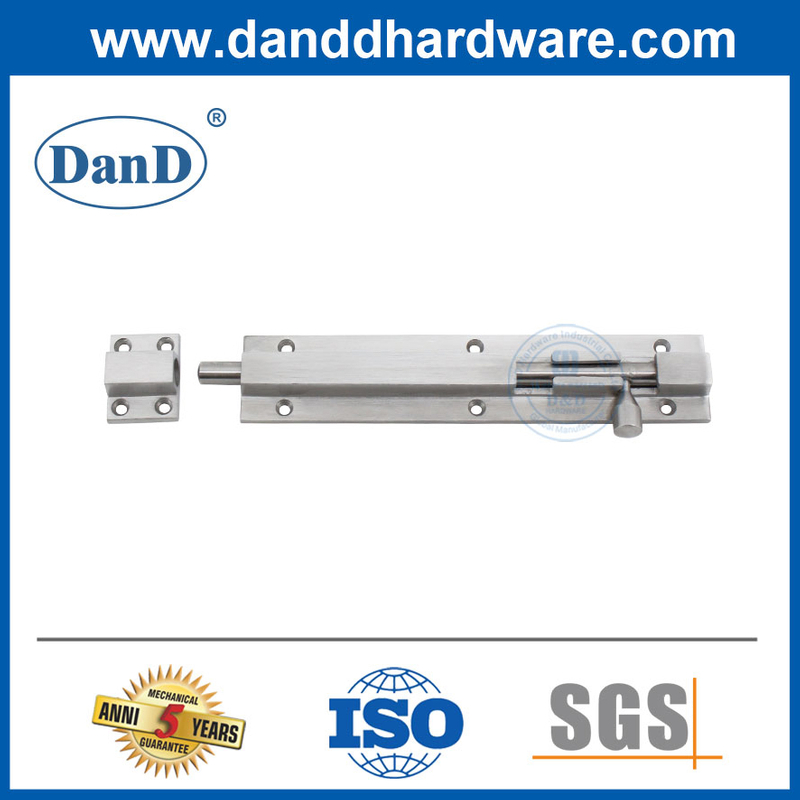 200X39mm Flush Tower Barrel Bolt Door Hardware Stainless Steel Surface