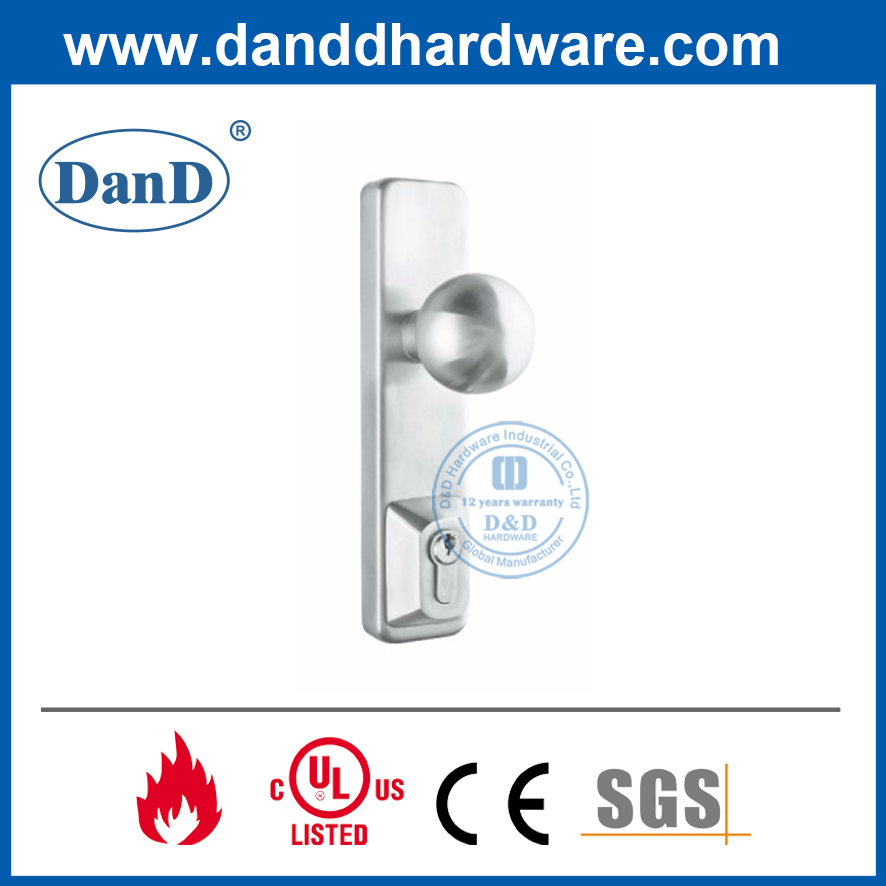 Stainless Steel 304 Fire Emergency Door Escutcheon Lever Trim-DDPD015