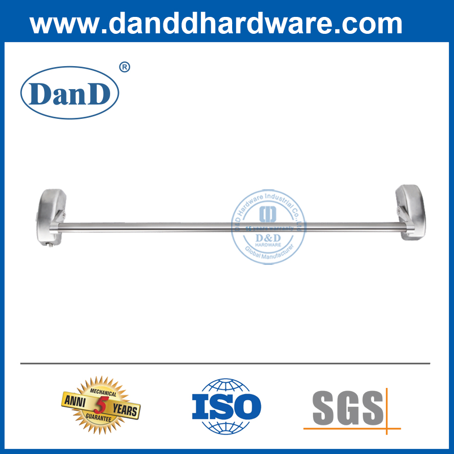 Commercial Exit Doors Silver Finish Stainless Steel Cross Panic Bars